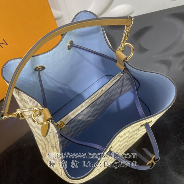 Louis Vuitton新款女包 N50042 路易威登NéONOé手袋 LV白格水桶包手提肩背包  ydh4199